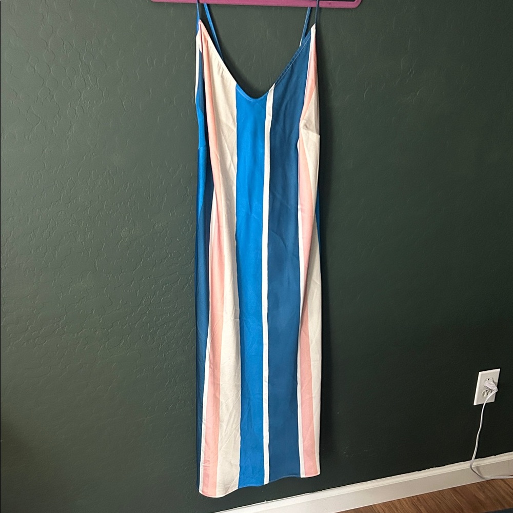 Lemlem Vibrant Blue and Pink Maxi Dress